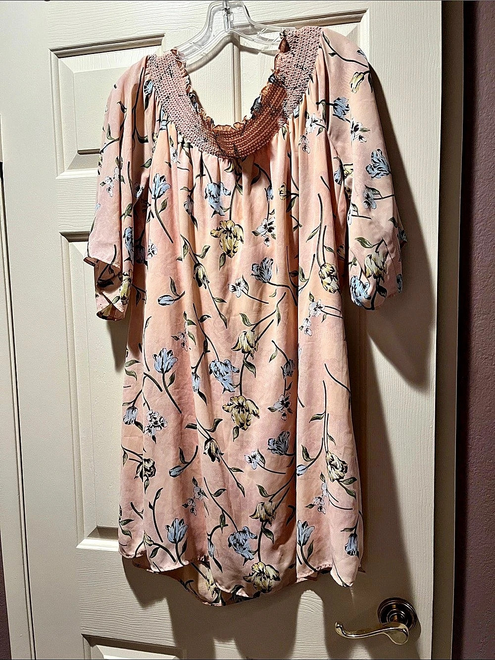 DR Floral Mini Dress in Pink Size Large